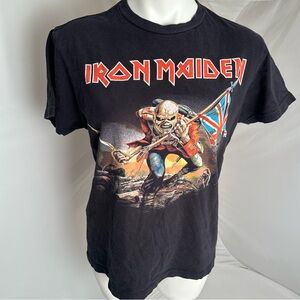Pacific vintage black multicolor Iron Maiden crew neck short sleeve t-shirt